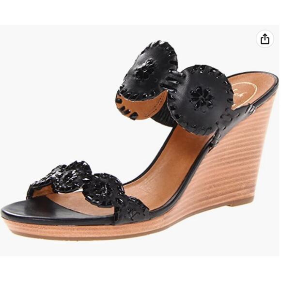 Jack Rogers Luccia Wedge Sandals Size 6.5 - Picture 1 of 9